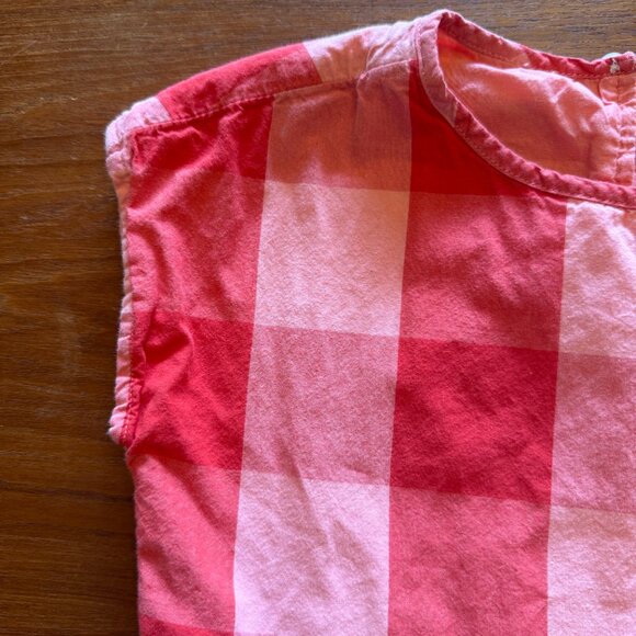 red and pink check primary girls dress size 4 - Picture 2 of 3